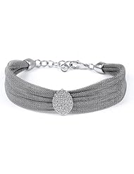 Sterling Silver & Cz Bangle