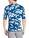 adidas Men's Training Techfit Base Tee, Blue Camo, Medium