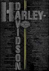 Licensed Harley Davidson Pavement Slogans Flag 30" X 43"