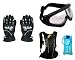 Autopearl Premium Quality Bike Accessories (Combo Of Vemar 1 Pair of Full Hand Grip Gloves for Bike Motorcycle Scooter Riding - (Black) & Premium Quality Adult Motorbike Motocross ATV / Dirt Bike Racing Transparent Goggles with Adjustable Strap & KTM Type Water Rucksack Backpack For Bike Riding / Cycling / Mount Climibing Bag With 2 Ltr. Hydration Bladder (Black) RS.3992.00