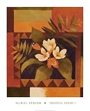 Tropical Desire I by Muriel Verger. Art Print Poster FRAME IT.. 26 inches width by 32 inches height. Highest Quality Art Poster Print