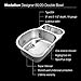 Houzer Medallion Designer Stainless Steel Kitchen Sink - 32 Inch Undermount 80/20 Double Small Bowl Kitchen Sink with Strainer & Colander, Durable, Essential for Home & Apartment - MG-3209SR-1