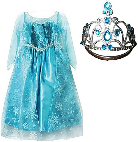 Elsa Frozen Snow Queen Party Costume Dress (Ages 3-4)