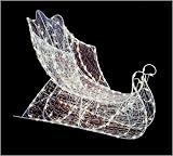 48 Lighted Crystal 3-D Christmas Sleigh Yard Art Decoration