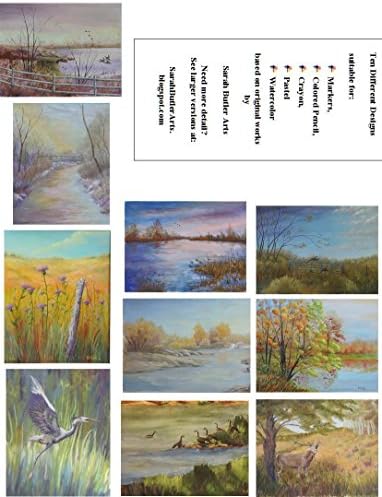 NEW - Artistic Landscapes Coloring Book - Vol. 2-10 More Real Paintings to Color or Paint