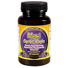 Maqui Super Fruit Complex, Antioxidant Maqui Berries, Resveratrol, Goji Berry, Pomegranate, Acai, Green Tea