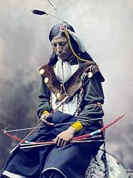 A Hand-Tinted Chief Bone Necklace, ca. 1900 Photograph - Beautiful 16x20-inch Photographic Print from the Library of Congress Collection
