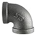 B & K 520-007BG 1-1/2" 90D ELBOW, Black