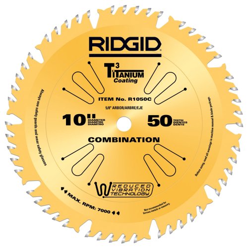 Ridgid R1050C 21058 10-Inch by 50T Combination Saw Blade