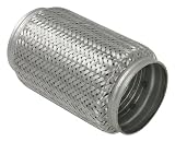 3.5" ID x 8" OAL Stainless Steel Flexible Exhaust Coupling with Interlock Liner
