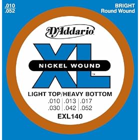 D'Addario Electric Guitar Strings Set, Xl Lite/Hvy Bot