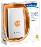 三菱化学メディア｜Verbatim ポータブルハードディスクドライブ 500GB USBタイプ シルバー HDPU500GVS