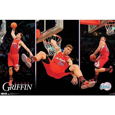 (22x34) Los Angeles Clippers Blake Griffin Dunk Sports Poster Print