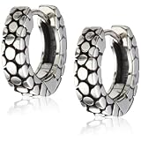 Zina Sterling Silver Thin Snap Hoop Earrings W