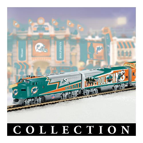Collectible NFL Football Miami Dolphins Express Electric Train Collection