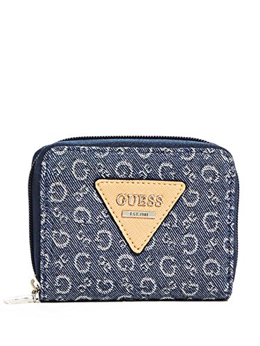 GUESS Women's Aislin Small Denim Zip-Around Wallet
