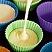 Hulless Reusable Silicone Baking Cups - Set of 12 Nonstick Cupcake Liners in 6 Vibrant Colors