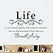 Life is Not Measured by The Breaths We Take, but by The Moments That Take Our Breath Away-Vinyl Wall Lettering Stickers Quotes and Sayings Home Art Decor Decal