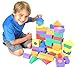 Non-Toxic 68 Piece foam Wonder Blocks for Children w/ Carry Tote - Non-Recycled Quality, Waterproof, Soft, Bright, Safe & Quiet