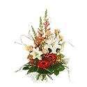 Blumenstrauß 'Gestaffelter Strauß' Medium Frisch vom Floristen vor Ort mit Gerbera, Rosen und Lilien