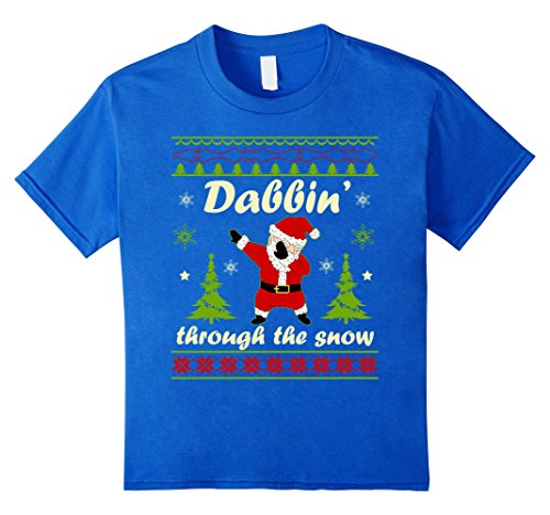 Dabbin Through the Snow Santa Ugly Christmas Sweater T-shirt