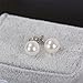 Freeman Jewels Sterling Silver Freshwater Cultured Shell Pearl Earrings Round Ball Studs