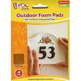 Outdoor Foam Pads, Double Sided Adhesive, pk of 48 - 20mm x 20mm