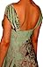 Funfash Women's Plus Size Cocktail Dress Sage Green Black Floral Plus Size Dress