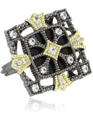 Judith Ripka "Dark Nite" Dark Nite Caged Stone Ring