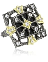 Judith Ripka "Dark Nite" Dark Nite Caged Stone Ring