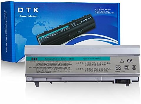 DTK 11.1V 7800mAh 9-Cell Replacement Laptop Battery for Dell Latitude E6400 E6410 E6500 E6510 Precision M2400 M4400 M4500 Notebook