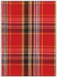 Durable Flat Weave 100% Cotton Colorful Red and Yellow Plaid Dishtowel 18" X 28" Set / 6