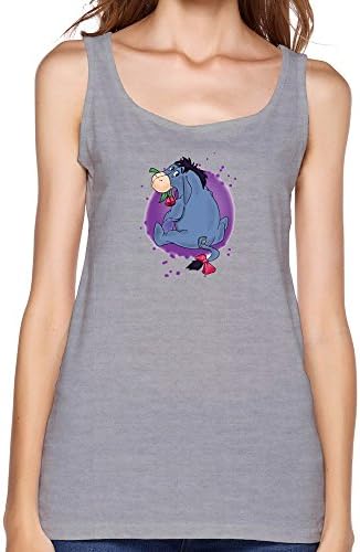 J2D3FD Lovely Eeyore Winnie The Pooh Women's Tank Top Gray T Shirt