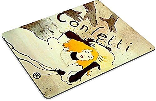 JJWA Best Lautrec Confetti Poster 1894 2 Customized Desktop Laptop Gaming Mousepads