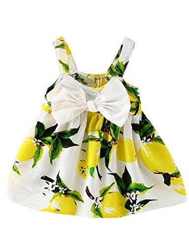 NNJXD Baby Girl Birthday Party Printed Sling Dress for Newborn and Toddler