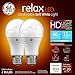 GE Relax 60W Equivalent Soft White 2700K High Definition A19 Dimmable LED 8-Pack