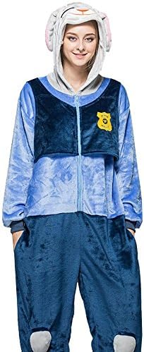 ONLYWOOD unisex flannel Costume Animal Cosplay Onesie Pajamas Cartoon Sleepwear 2016081102P45-RAP-US S TAG M