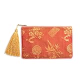 Tasseled Pouch (Rectangular) - Silk Jacquard