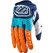 Troy Lee Designs GP Youth Boys Dirt Bike Motorcycle Gloves w/ Free B&F Heart Sticker Bundle - Navy/Orange