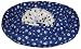 oval dog cushion 31.5'' x 24'' in blue with paws #2034-3
