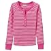 Apparel : Girls' Cherokee® Long-Sleeve Striped Henley - Pink