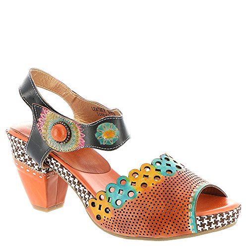 L'Artiste by Spring Step Women's Jive Flat Sandal, Camel Multi, 36 EU/5.5-6 M US