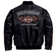Harley-Davidson&reg; Men's Flames Nylon Bomber Jacket. Embroidery graphics. 98440-10VM