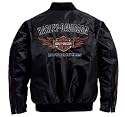 Harley-Davidson® Men's Flames Nylon Bomber Jacket. Water-resistant. Embroidery. 98440-10VM
