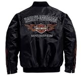 Harley-Davidson® Men's Flames Nylon Bomber Jacket. Water-resistant. Embroidery. 98440-10VM