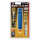 Mag-Lite XL50-S3116 LED Taschenlampe XL50, 104 Lumen, 12cm blau mit 3 Modi und Endkappenschalter