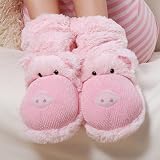 Aroma Home Fun For Feet Slippers Socks Pink Pigs