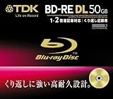 TDK データ用ブルーレイディスク 50GB BD-RE(繰り返し録画用) 2X ノーマルレーベル 10mmケース 単品 BED50A1S