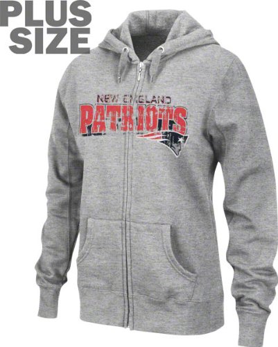 New England Patriots Women's Plus Size Football Classic III Full Zip Hooded Sweatshirt