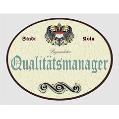 Holzschild Qualit�tsmanager - K�ln (18 x 14 cm)